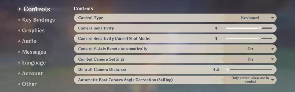 Best Control Settings for Genshin Impact