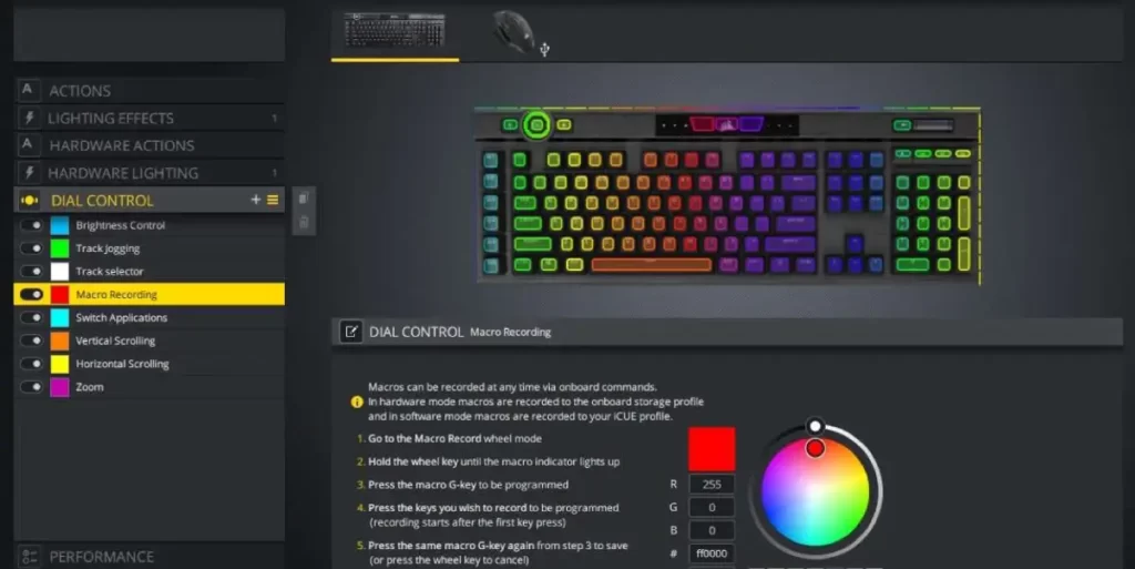 Corsair K100 RGB Software